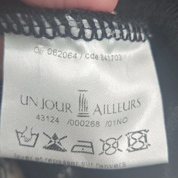 Un Jour Ailleurs Black Scottie Dog Wool Blend French Pullover Sweater Size 3 - Picture 6 of 7